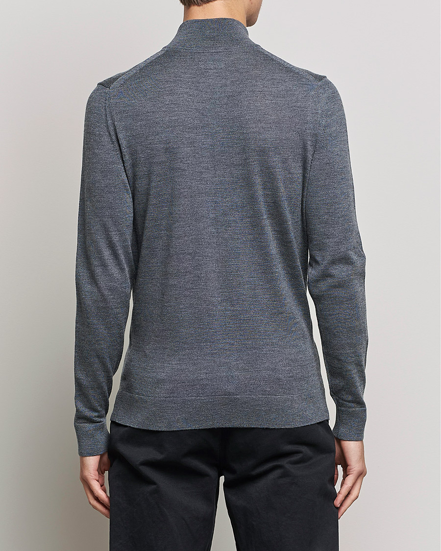 Herren | Pullover | Calvin Klein | Superior Wool Full Zip Sweater Dark Grey Heather