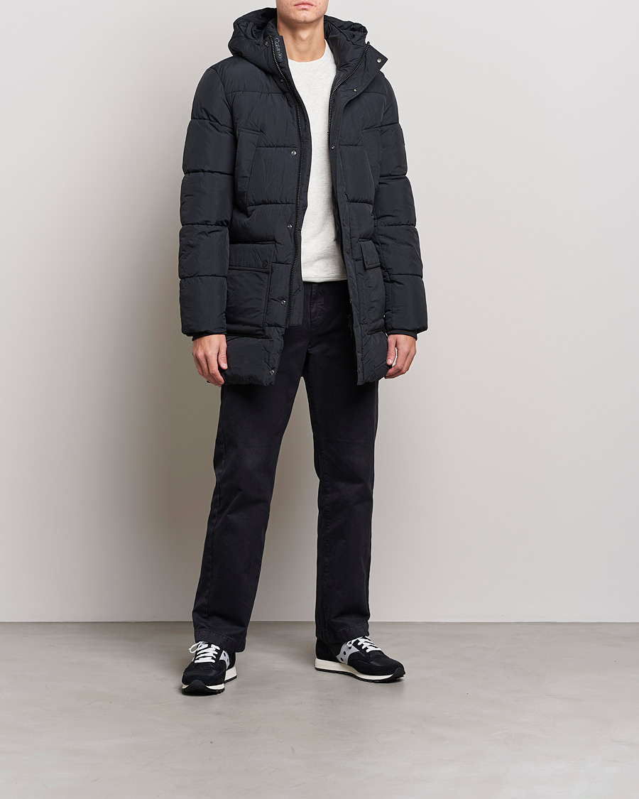 Herren | Jacken | Calvin Klein | Crinkle Nylon Long Puffer Jacker Black