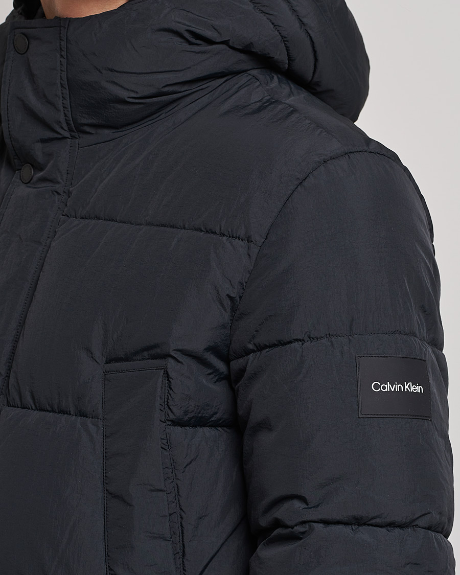 Herren | Jacken | Calvin Klein | Crinkle Nylon Long Puffer Jacker Black