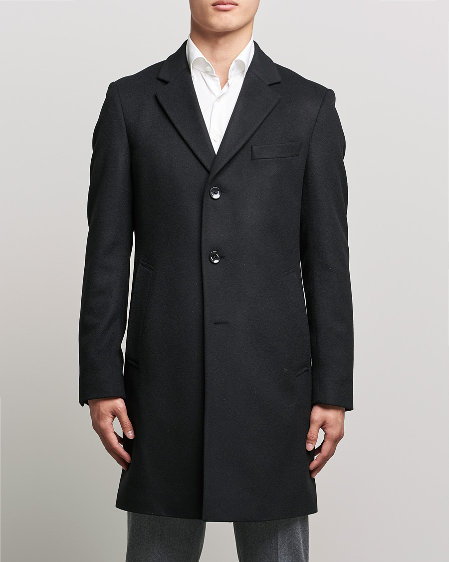 Herren | Jacken | BOSS BLACK | BOSS Hyde Wool/Cashmere Coat Black