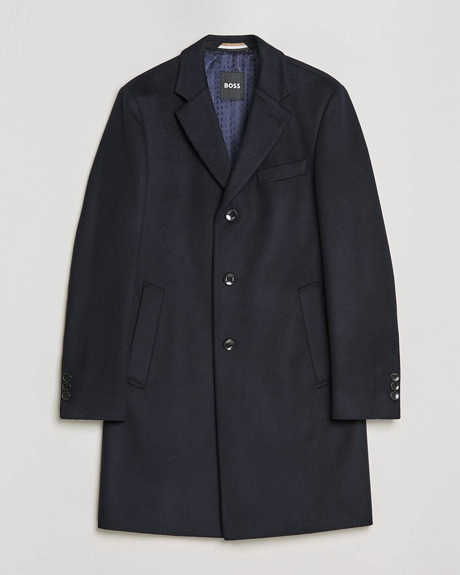 Herren | Jacken | BOSS BLACK | BOSS Hyde Wool/Cashmere Coat Dark Blue