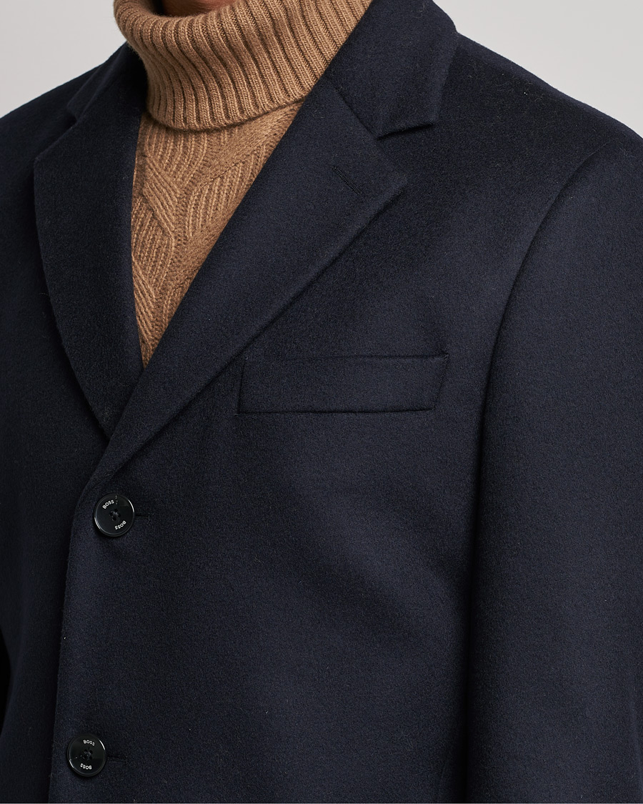 Herren | Jacken | BOSS BLACK | BOSS Hyde Wool/Cashmere Coat Dark Blue