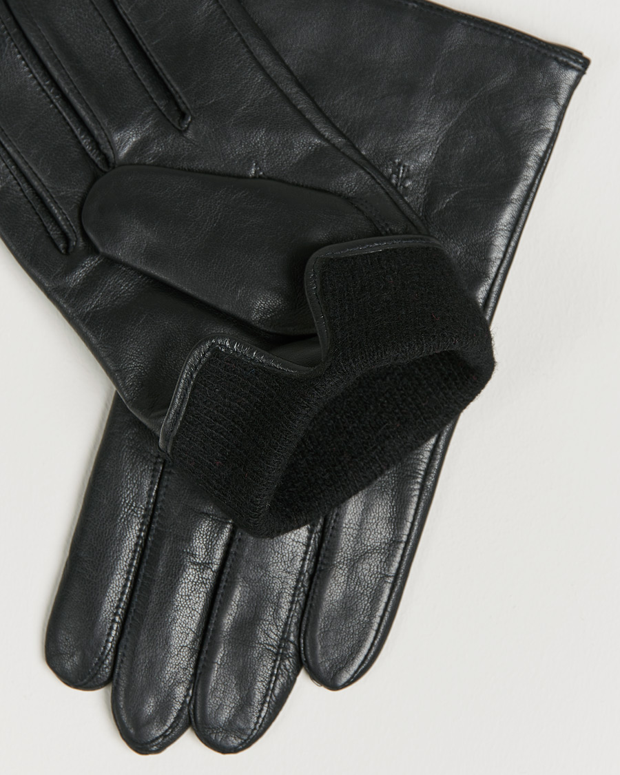Herren | Hainz Leather Gloves Black | BOSS BLACK | Hainz Leather Gloves Black
