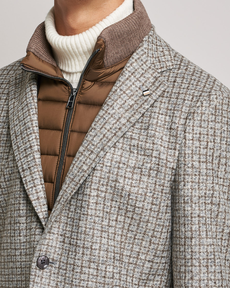 Herren | Sakkos | BOSS BLACK | Hanry Wool Checked Patch Pocket Blazer Silver