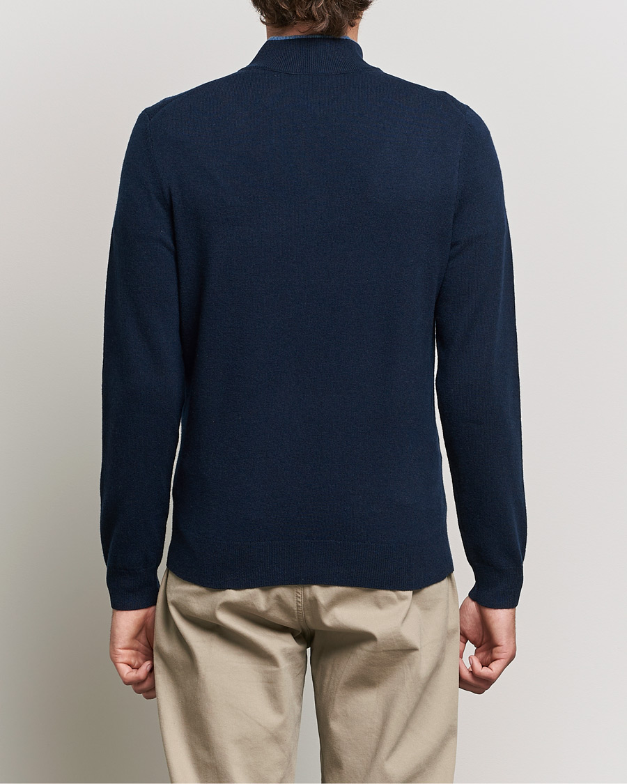 Herren | Pullover | BOSS BLACK | Barlo Lambswool Half Zip Dark Blue