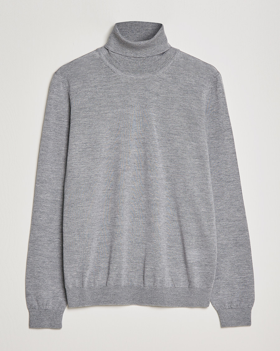 Herren | Pullover | BOSS BLACK | Musso Merino Polo Silver