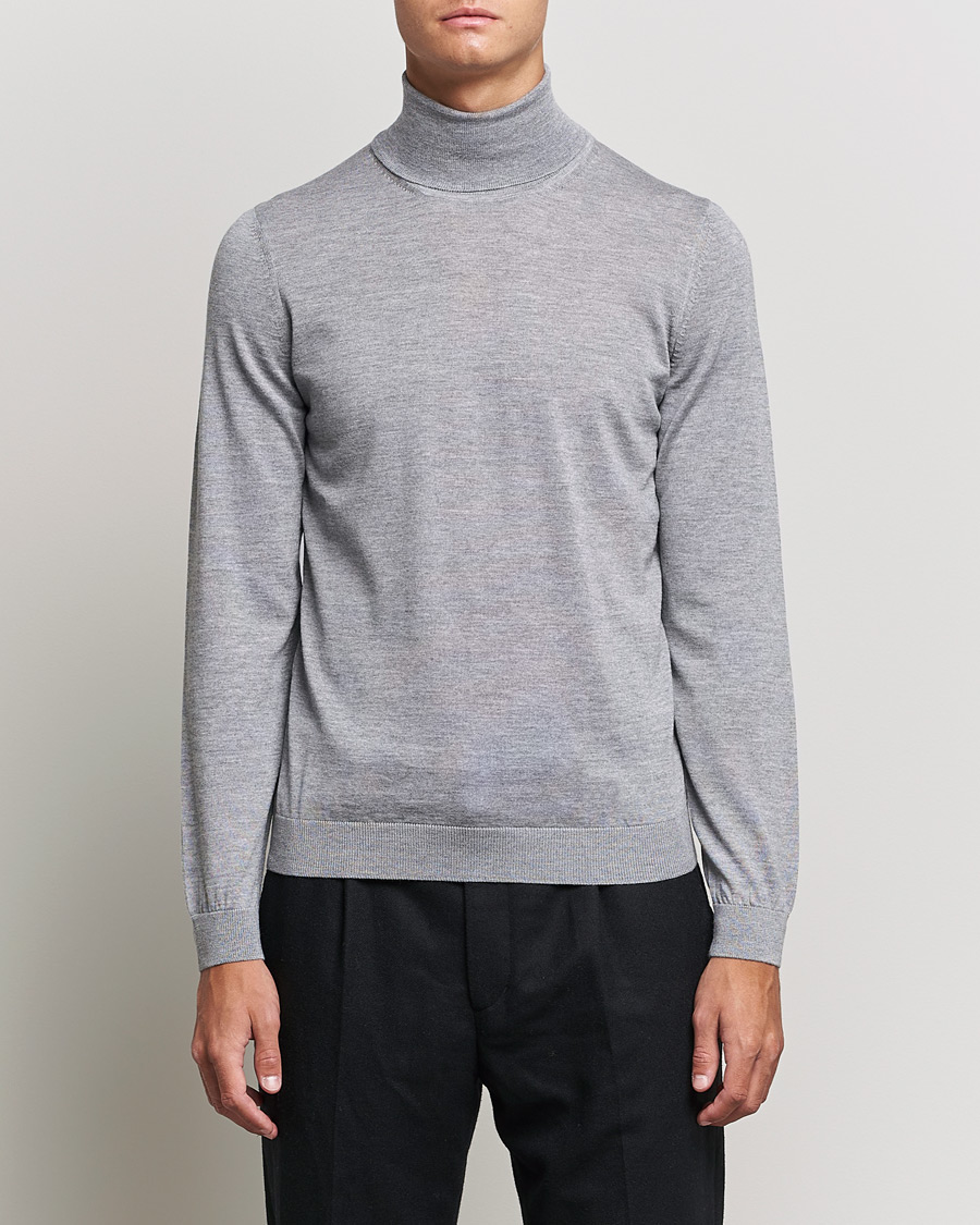 Herren | Pullover | BOSS BLACK | Musso Merino Polo Silver