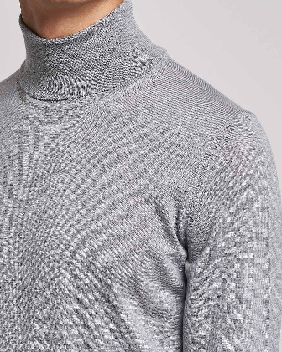 Herren | Pullover | BOSS BLACK | Musso Merino Polo Silver