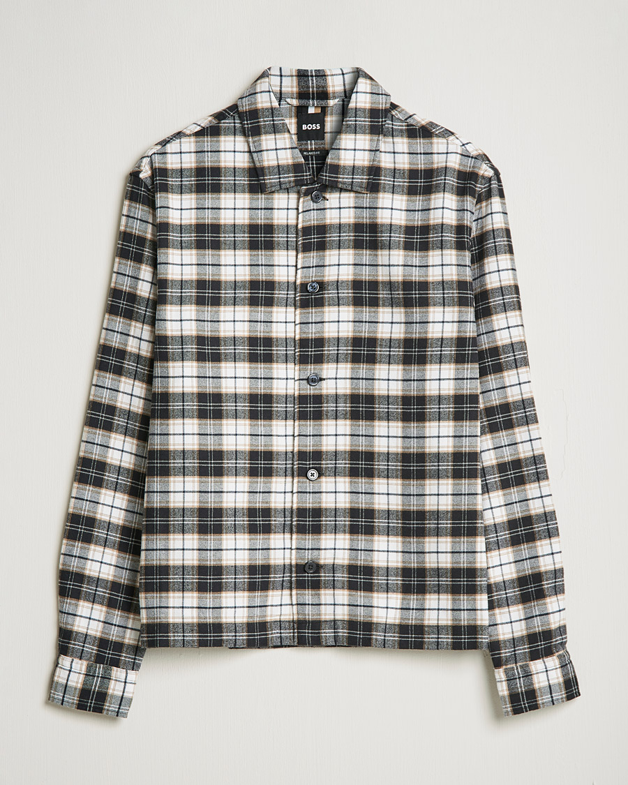 Herren | Hemden | BOSS BLACK | Nolan Check Flannel Shirt Black