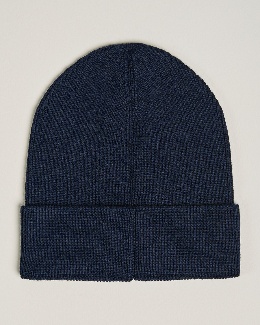 Herren | BOSS Casual Foxxy Logo Beanie Dark Blue | BOSS ORANGE | BOSS Casual Foxxy Logo Beanie Dark Blue