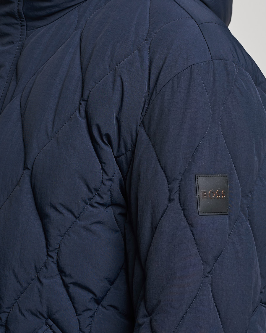 Herren | Jacken | BOSS ORANGE | Onlet Quilted Down Jacket Dark Blue