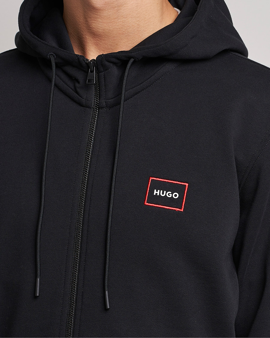 Herren | Pullover | HUGO | Dorneol Logo Full Zip Hoodie Black