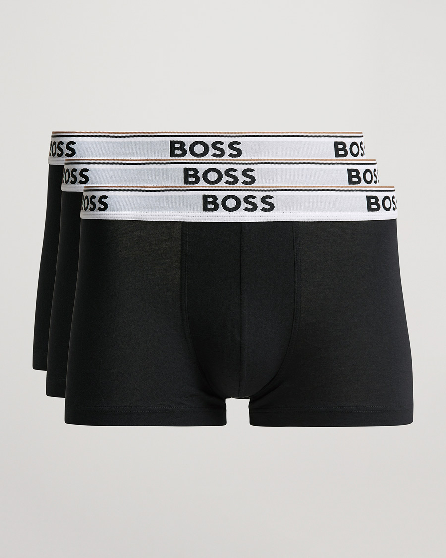 Herren | Unterwäsche | BOSS BLACK | 3-Pack Trunk Boxer Shorts Black/White