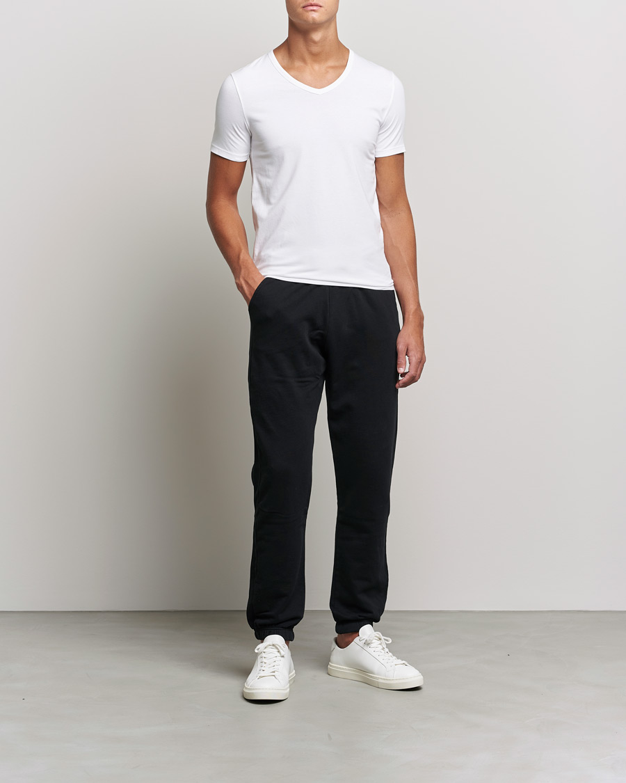 Herren | T-Shirts | BOSS BLACK | 2-Pack V-Neck Slim Fit T-Shirt White