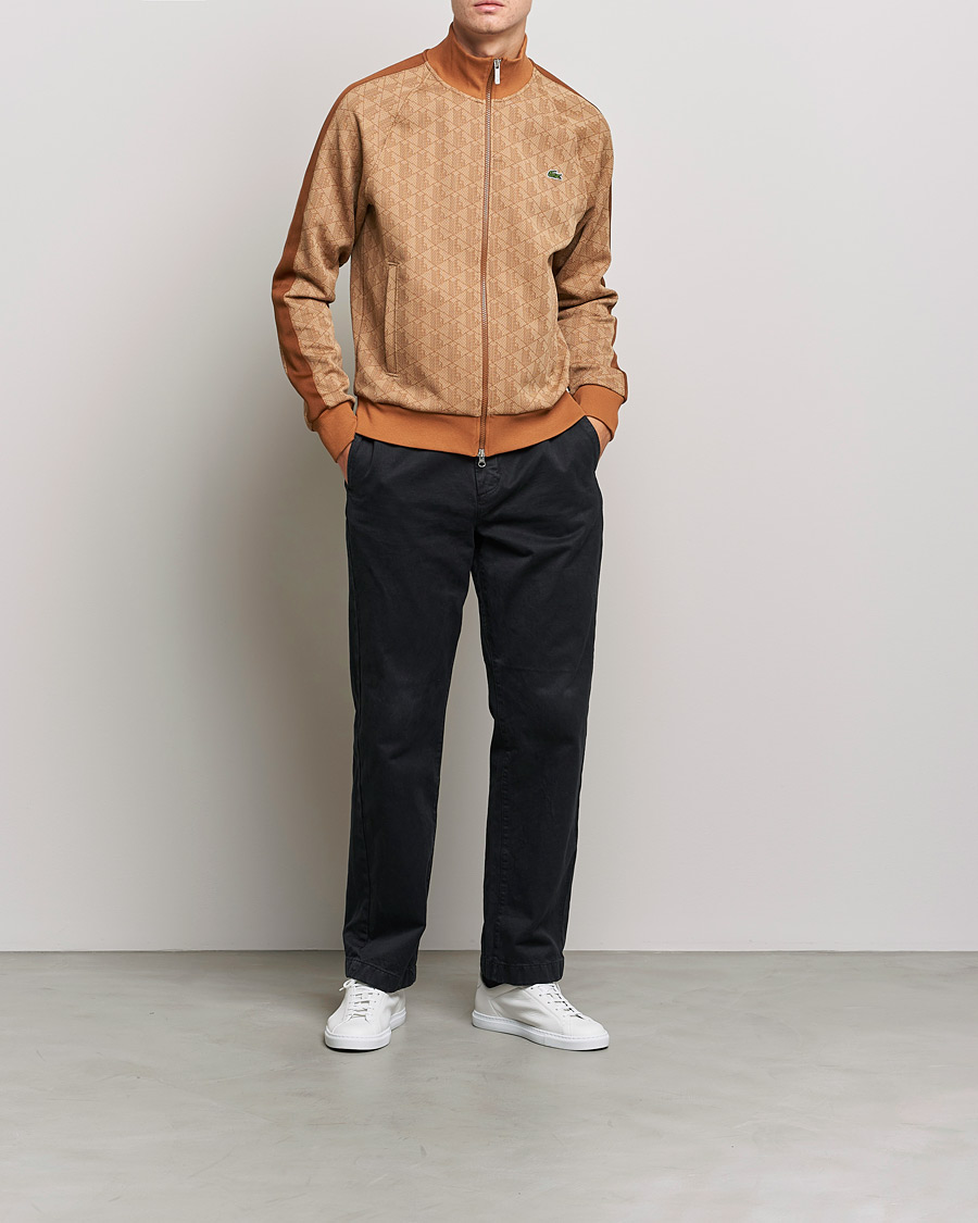 Herren | Pullover | Lacoste | High Neck Zip Mongram Jacuard Sweatshirt Viennese
