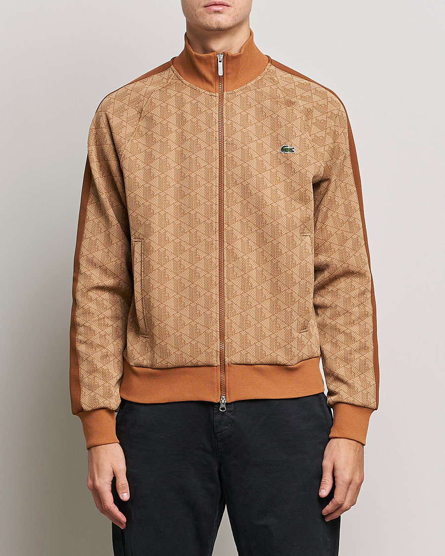 Herren | Pullover | Lacoste | High Neck Zip Mongram Jacuard Sweatshirt Viennese