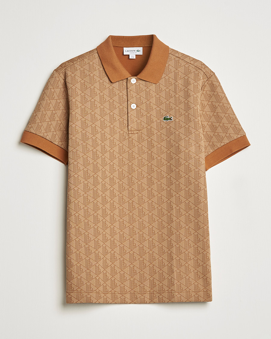 Herren | Poloshirts | Lacoste | Classic Fit Monogram Jacquard Polo Viennese