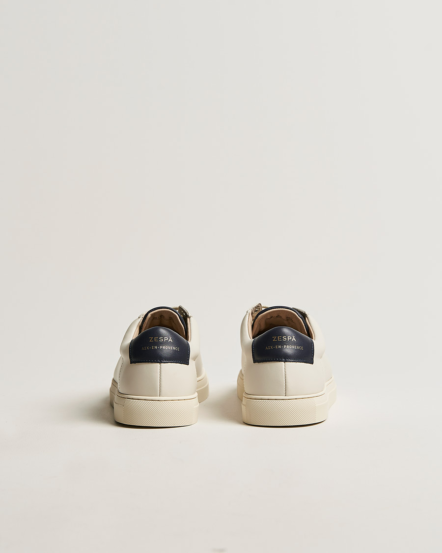 Herren | Zespà ZSP4 Nappa Leather Sneakers Off White/Navy | Zespà | ZSP4 Nappa Leather Sneakers Off White/Navy