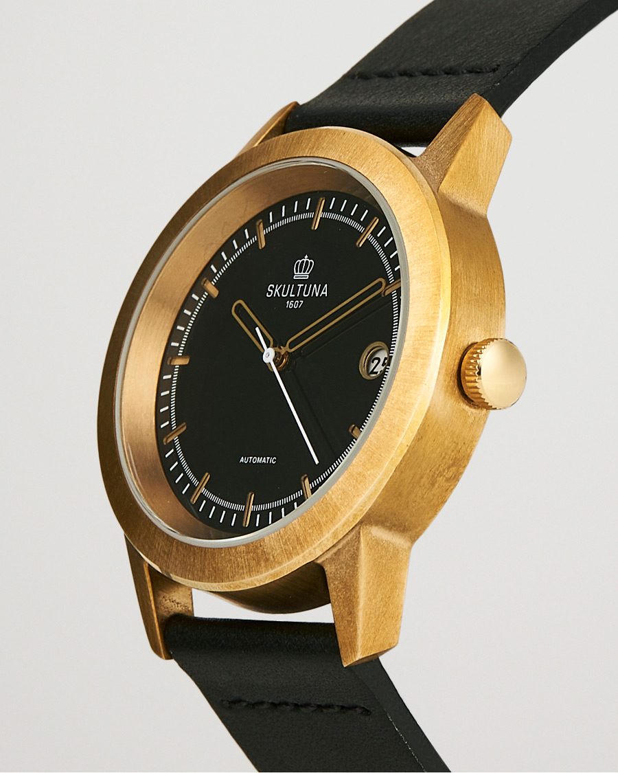 Herren | Skultuna 37mm Automatic Brass Black Dail | Skultuna | 37mm Automatic Brass Black Dail