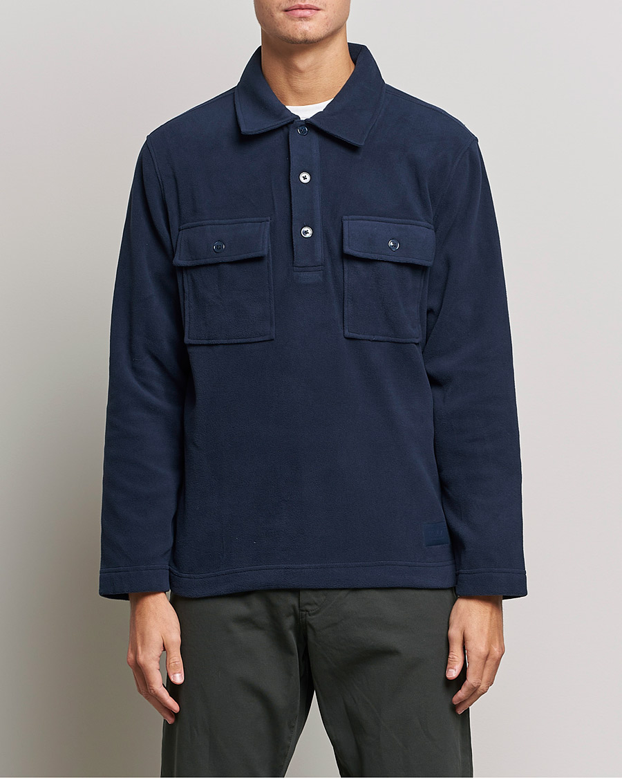 Herren | Pullover | NN07 | Vinny Micro Fleece Polo Navy