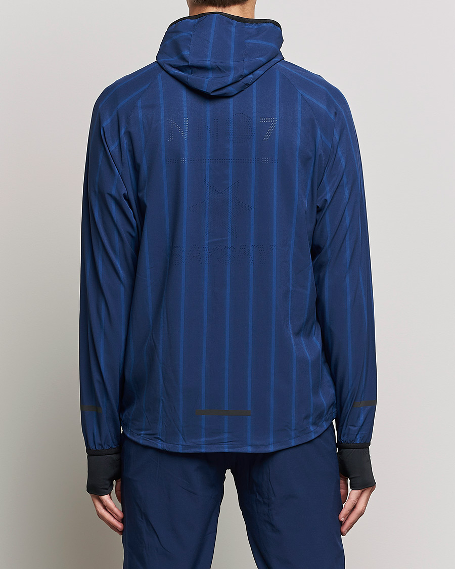 Herren | Pullover | NN07 | Pace Hooded Running Jacket Navy Stripe