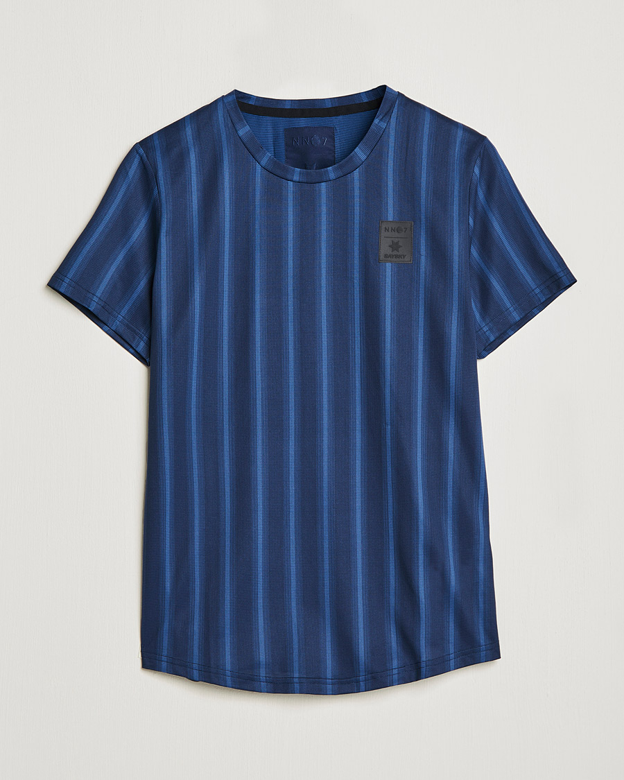 Herren | T-Shirts | NN07 | Combat Short Sleeve T-Shirt Navy Stripe