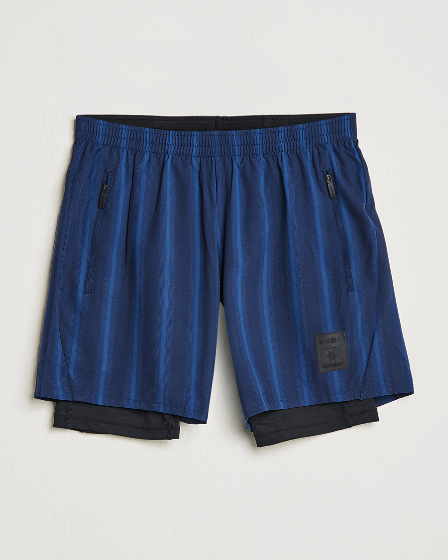 Herren | Shorts | NN07 | Two in One Shorts Navy Stripe