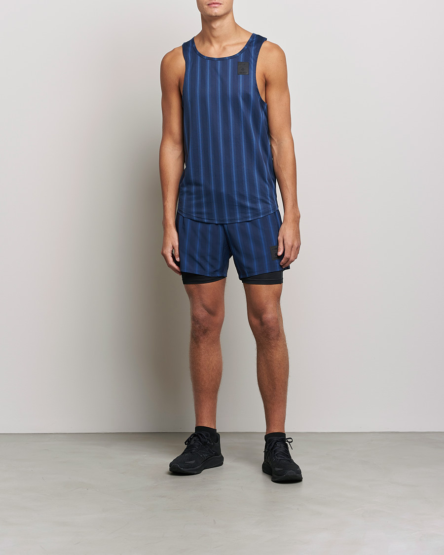 Herren | Shorts | NN07 | Two in One Shorts Navy Stripe