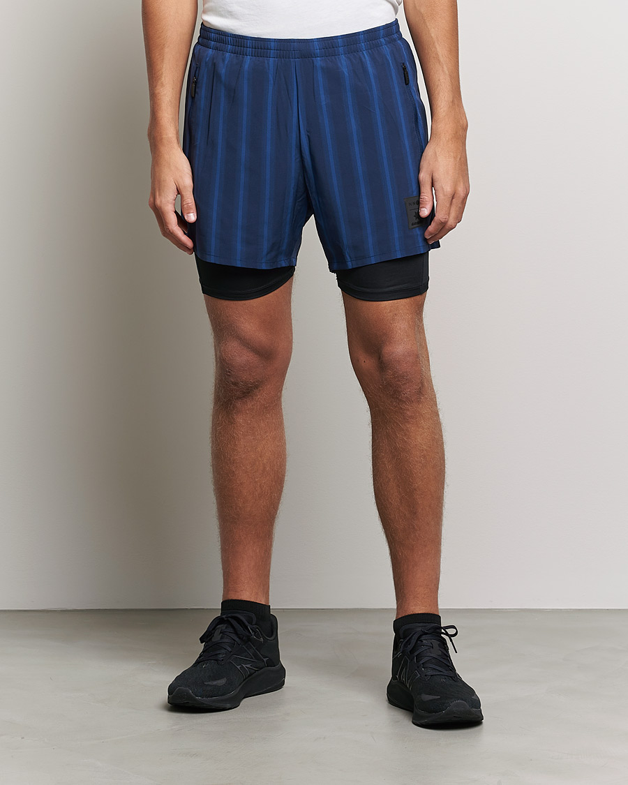 Herren | Shorts | NN07 | Two in One Shorts Navy Stripe