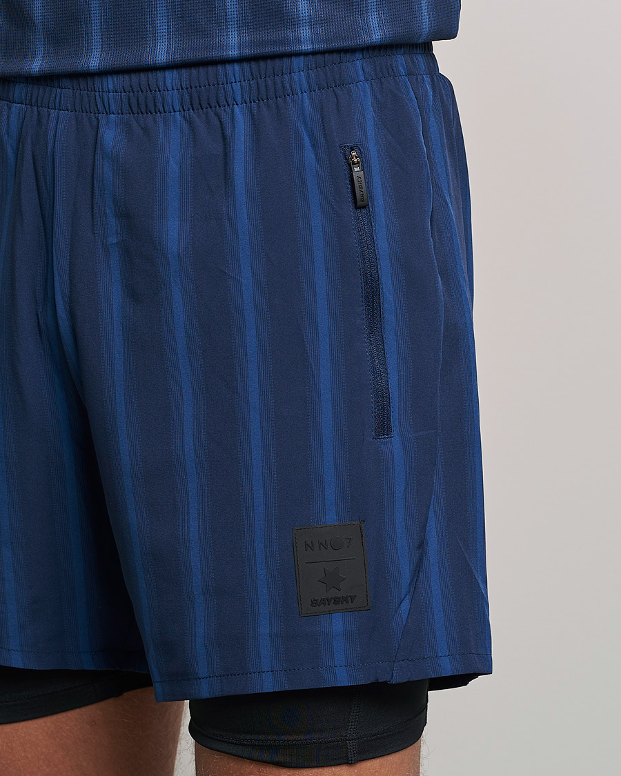 Herren | Shorts | NN07 | Two in One Shorts Navy Stripe