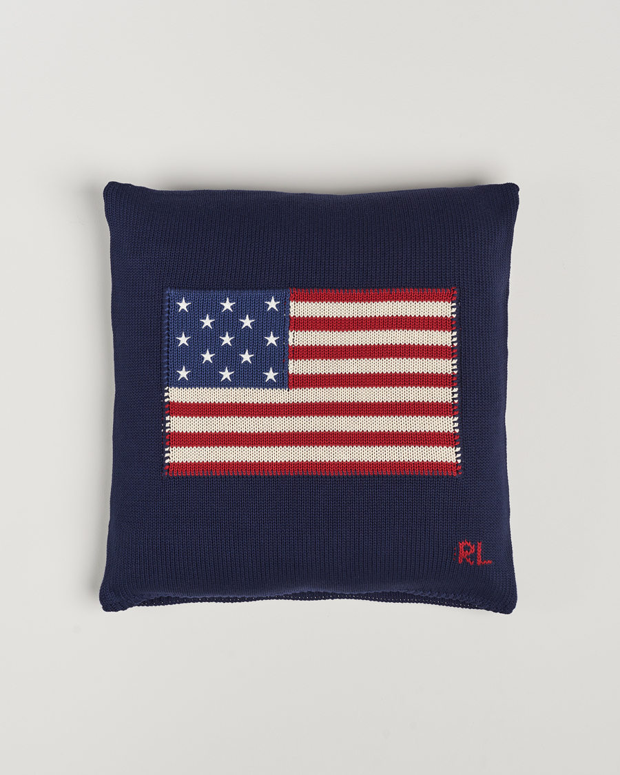 Herren | Ralph Lauren Home RL Flag 50x50 cm Throw Pillow Navy | Ralph Lauren Home | RL Flag 50x50 cm Throw Pillow Navy