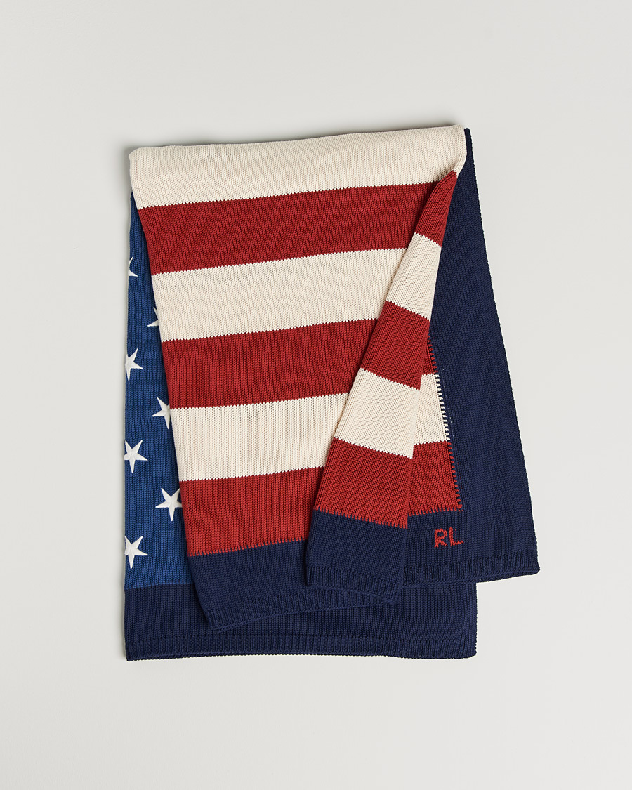Herren | Ralph Lauren Home RL Flag 54x72 Cotton Throw Navy | Ralph Lauren Home | RL Flag 54x72 Cotton Throw Navy