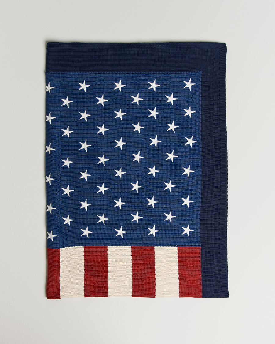 Men | Fabrics | Ralph Lauren Home | RL Flag 54x72 Cotton Throw Navy