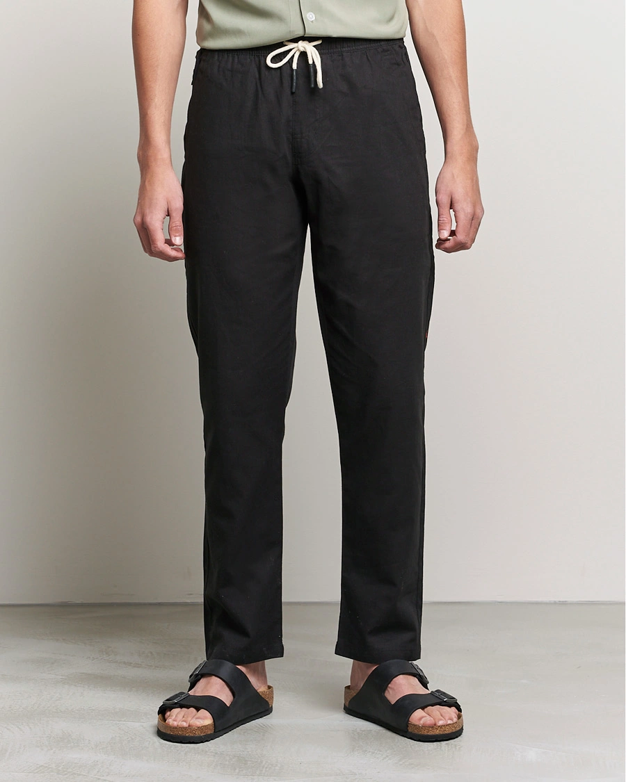 Herren | Kleidung | OAS | Linen Long Pants Black