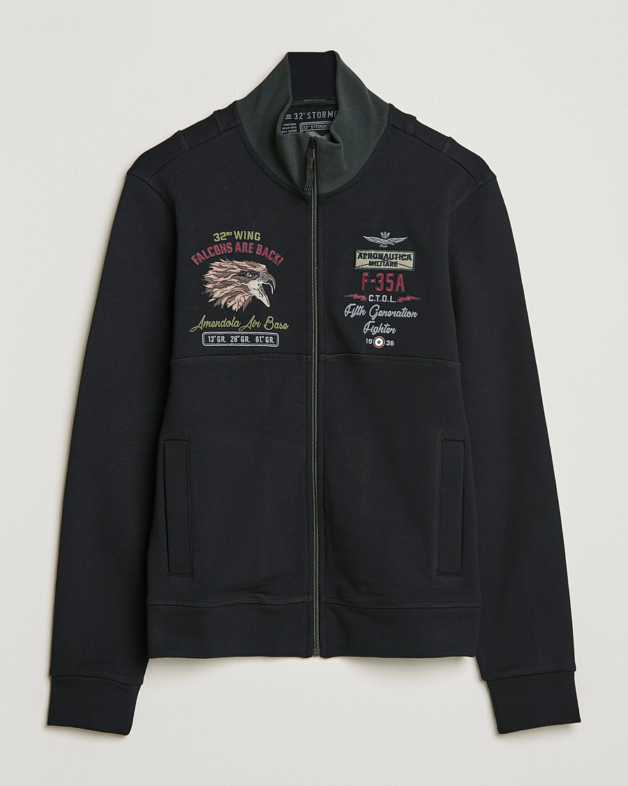 Herren | Pullover | Aeronautica Militare | Full Zip Sweatshirt Jet Black