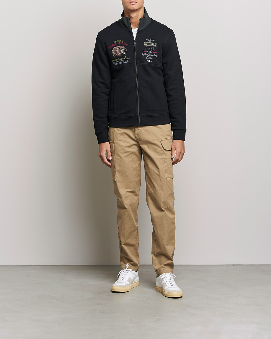 Herren | Pullover | Aeronautica Militare | Full Zip Sweatshirt Jet Black