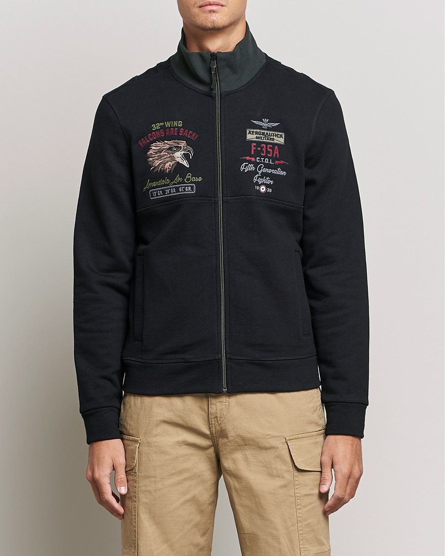 Herren | Pullover | Aeronautica Militare | Full Zip Sweatshirt Jet Black