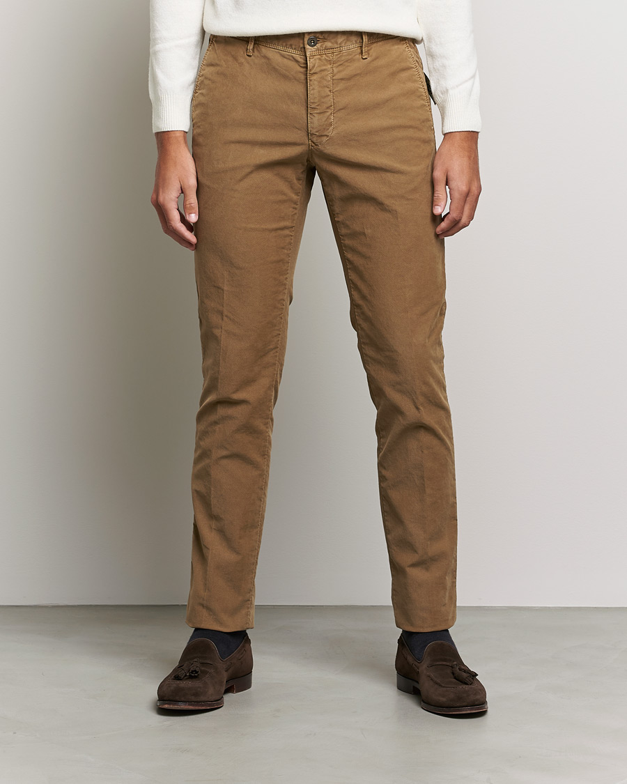 Herren | Hosen | Incotex | Slim Fit Garment Dyed Slacks Brown