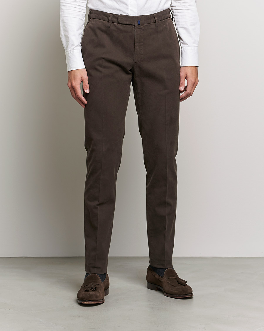 Herren | Hosen | Incotex | Slim Fit Cotton Stretch Chinos Dark Brown