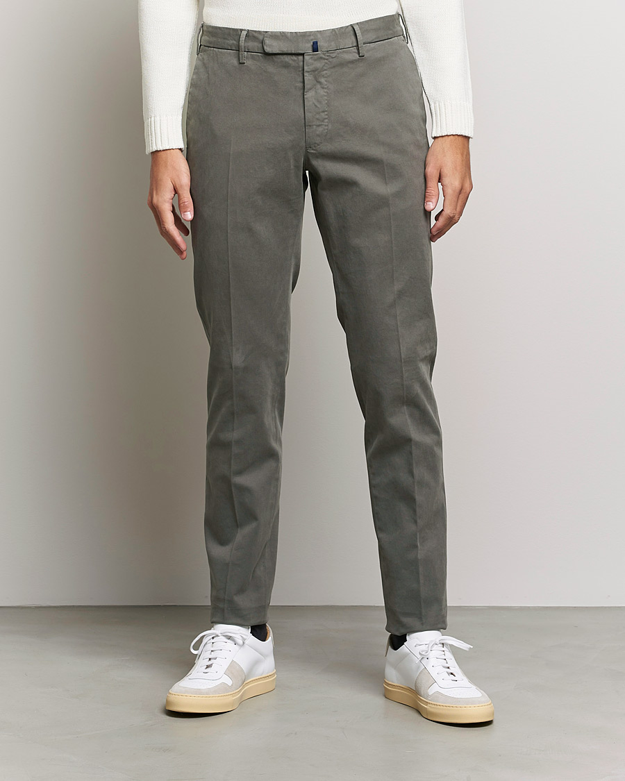 Herren | Hosen | Incotex | Slim Fit Cotton Stretch Chinos Grey