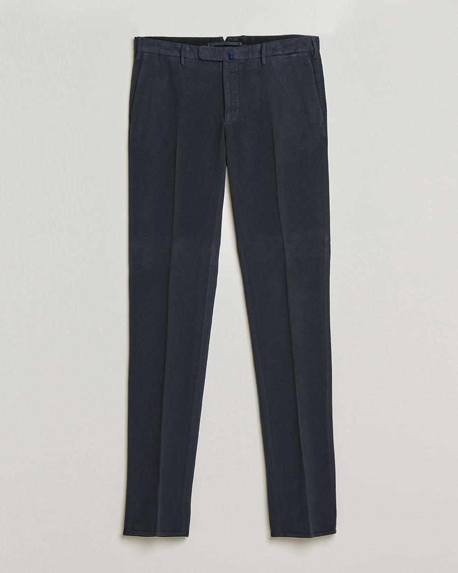 Herren | Hosen | Incotex | Slim Fit Luxury Moleskine Trousers Navy