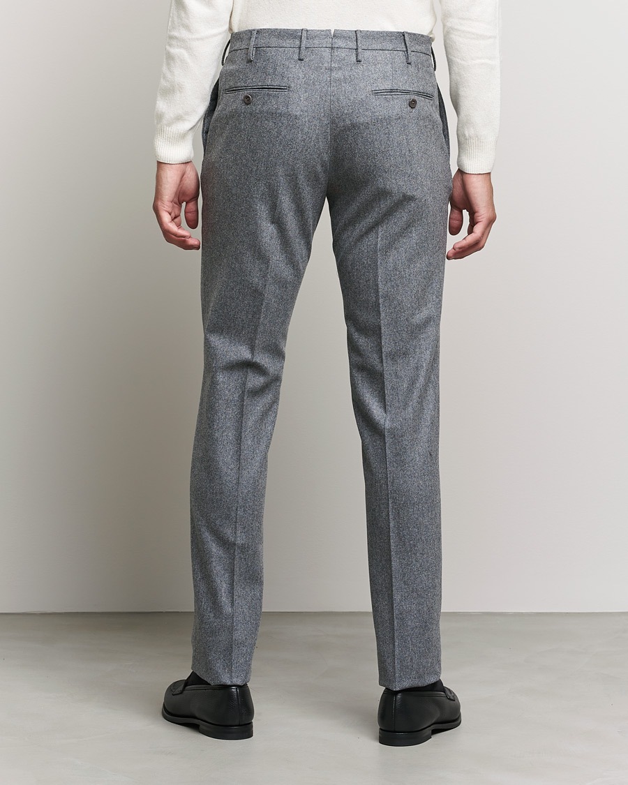 Herren | Hosen | Incotex | Slim Fit Carded Flannel Trousers Grey Melange