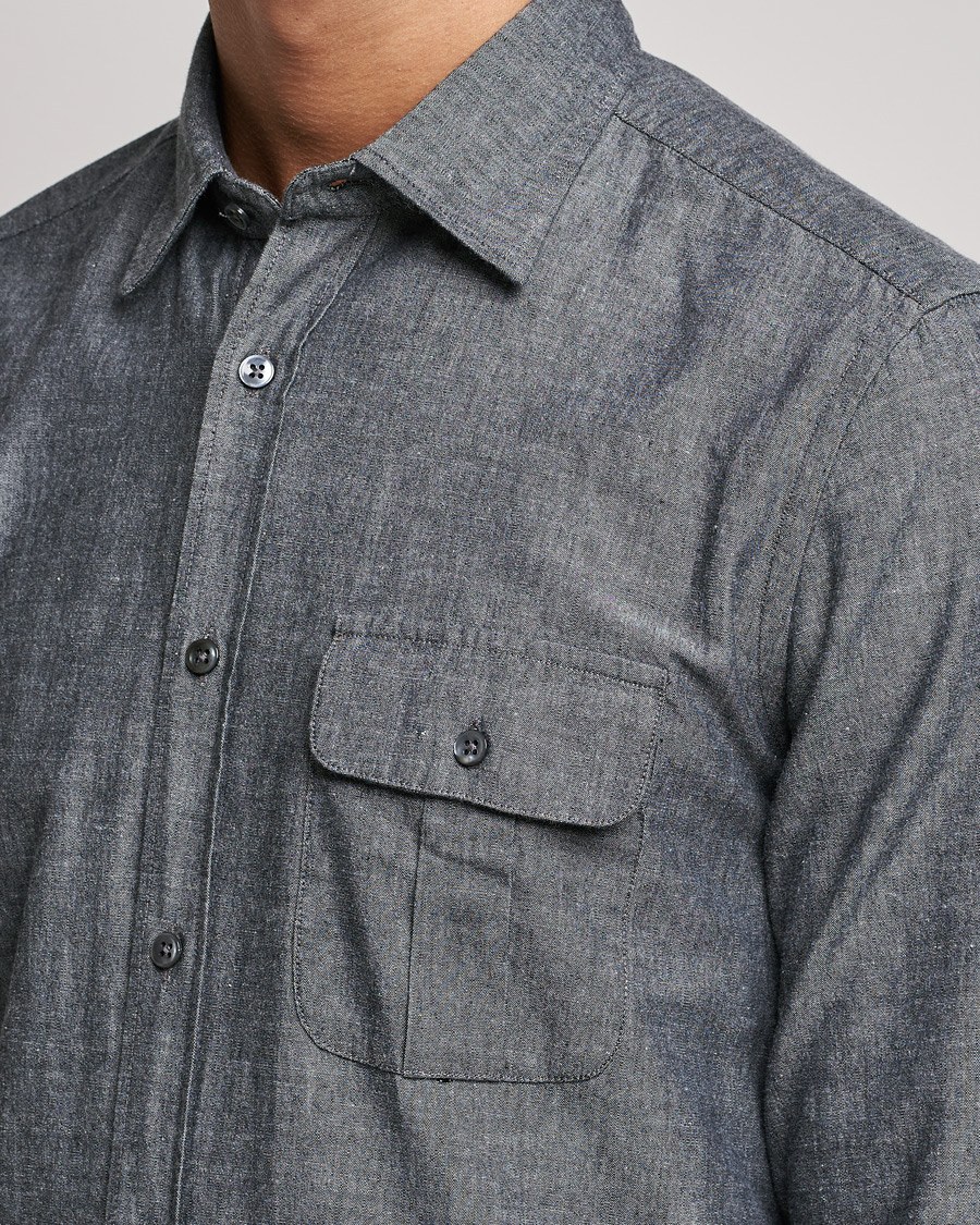 Herren | Hemden | Slowear | Chambray Work Shirt Grey