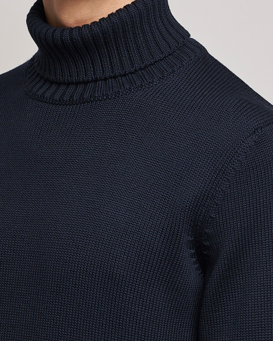 Herren | Pullover | Zanone | Virgin Merino Wool Rollneck Navy