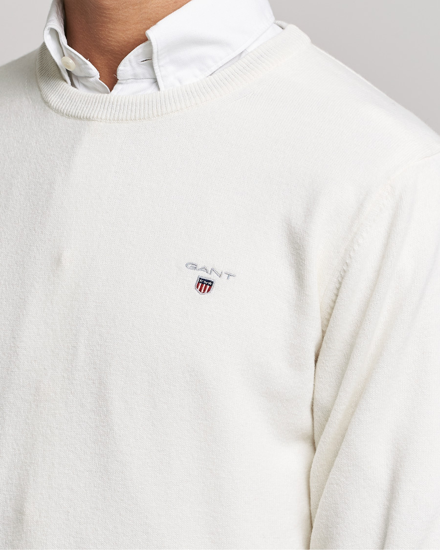 Herren | Pullover | GANT | Lambswool Crew Neck Pullover Cream