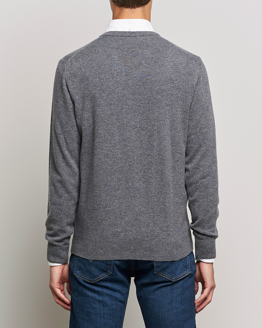 Herren | Pullover | GANT | Lambswool V-Neck Pullover Dark Grey Melange