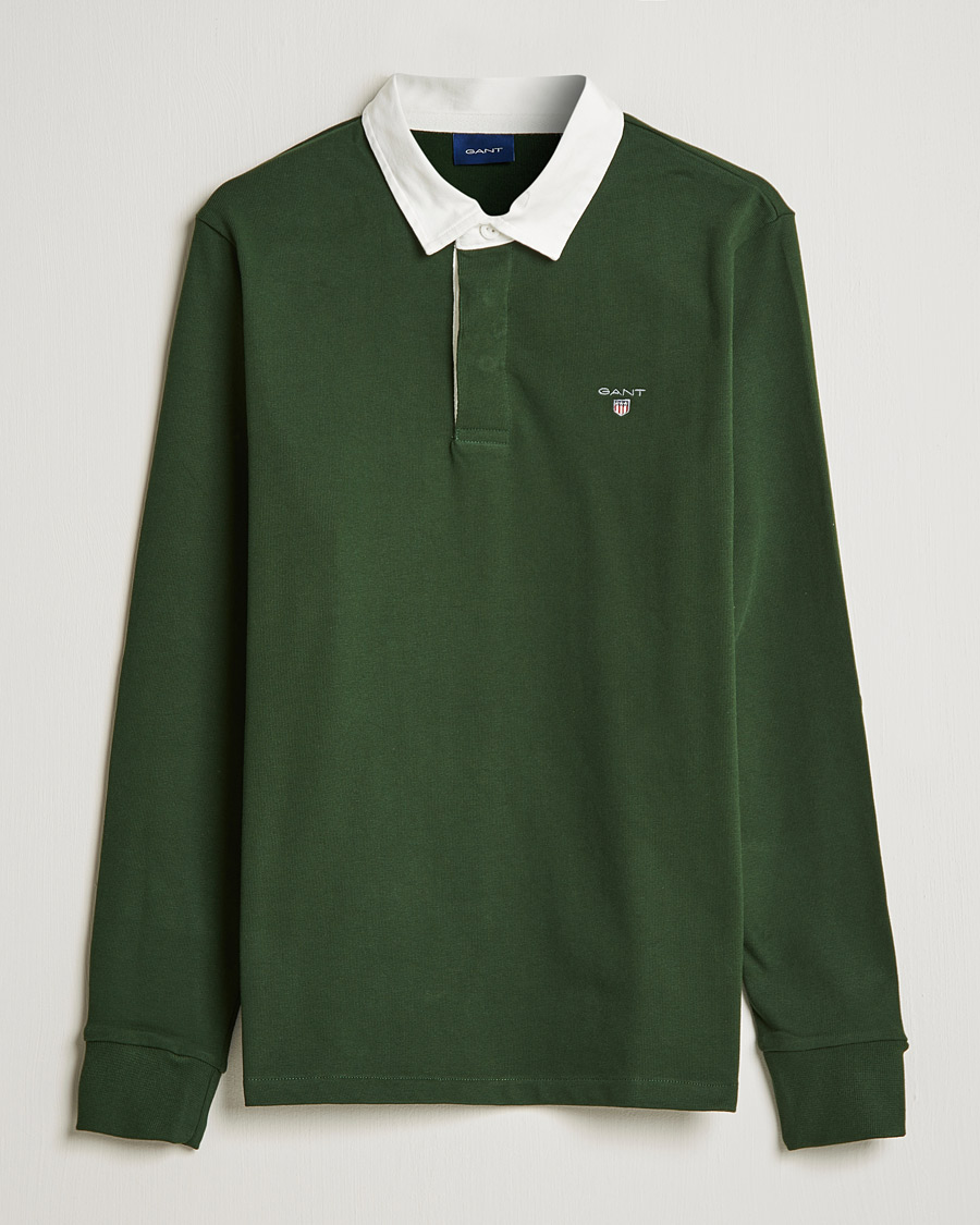 Herren | Pullover | GANT | Original Solid Heavy Rugger Storm Green