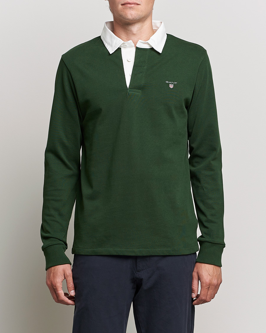 Herren | Pullover | GANT | Original Solid Heavy Rugger Storm Green