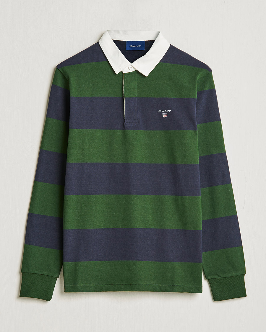 Herren | Pullover | GANT | Original Barstripe Heavy Rugger Storm Green