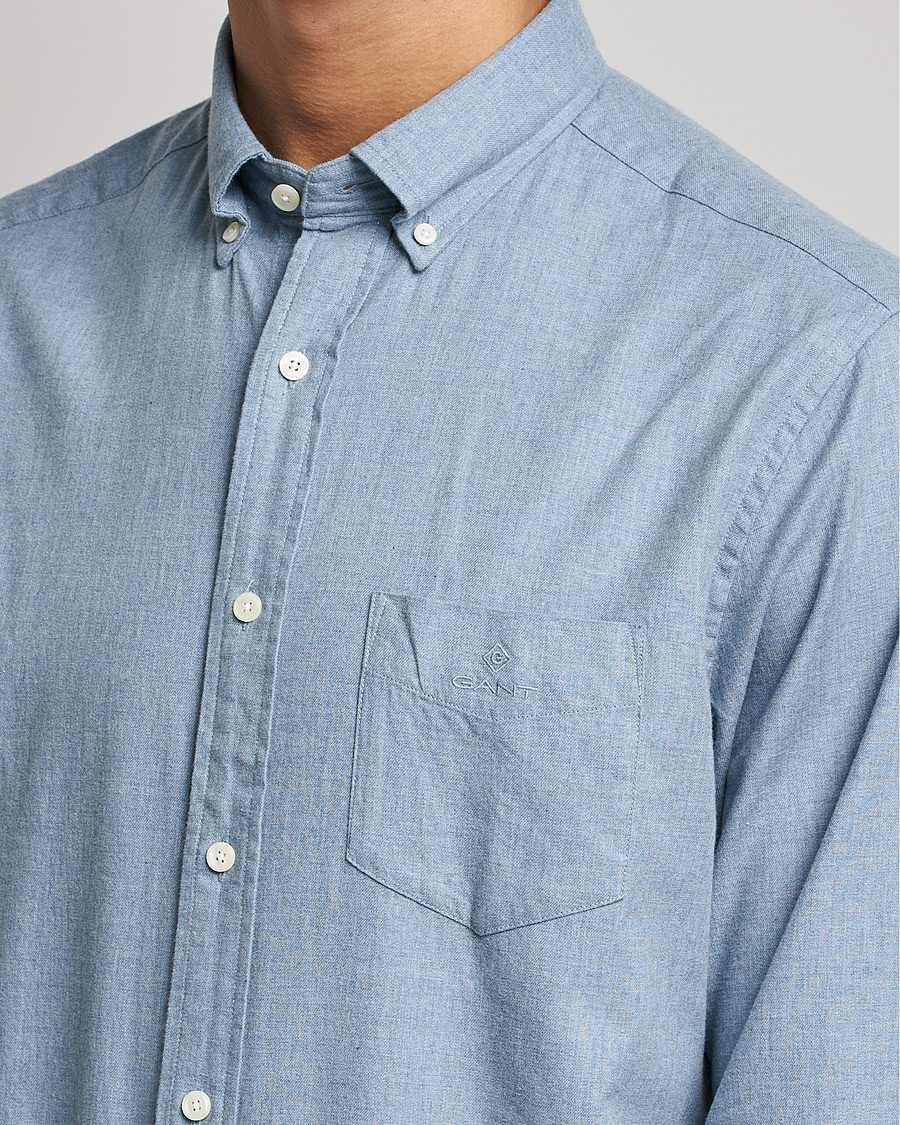 Herren | Hemden | GANT | Regular Fit Flannel Shirt Atlantic Sea